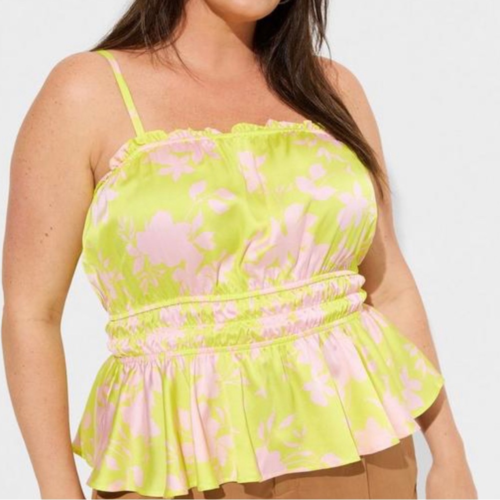 Peplum Satin Cami. Brand New W/ Tags